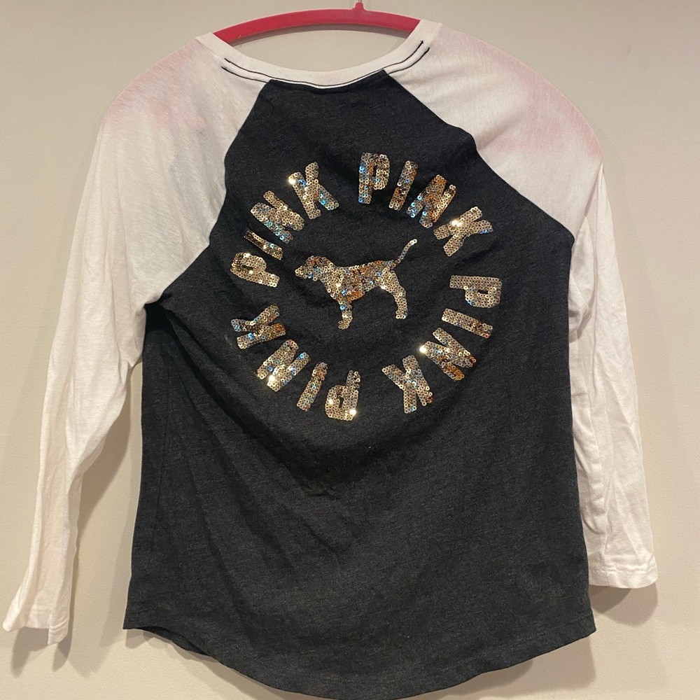 Quarter Sleeve Pink VS Glitter Shirt
